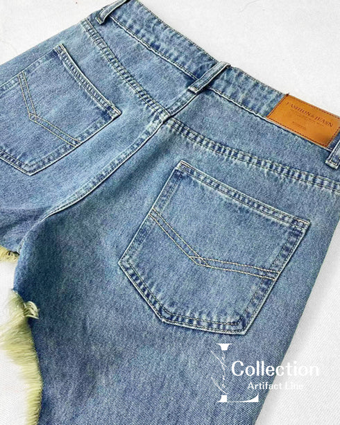 Patchwork Denim Check Skirt & Leg Warmers Co-ord