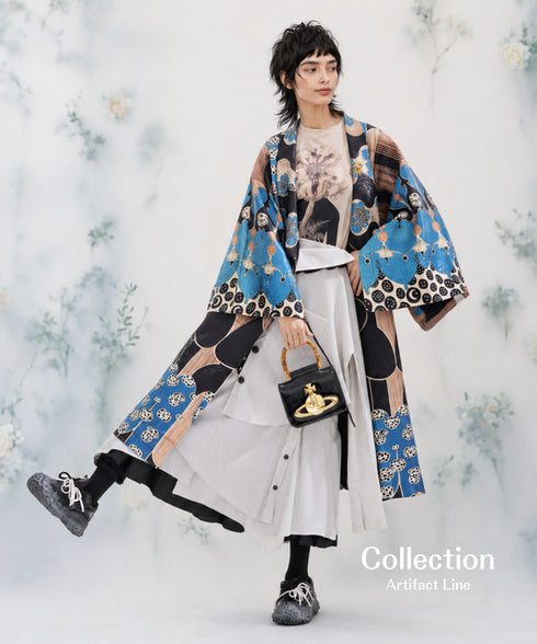 Graphic Pattern Kimono Jacket