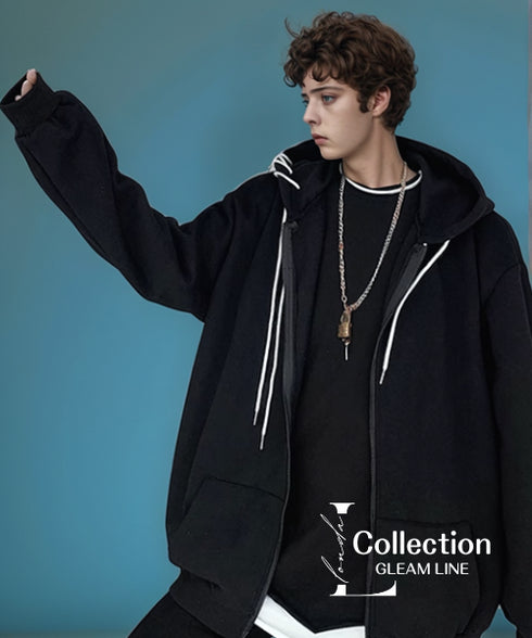 Spindle Cord Zip Hoodie