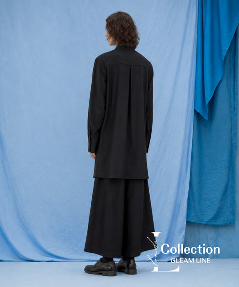 Diagonal Button Loose Long Shirt