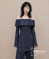 Denim Off Shoulder Layered Series