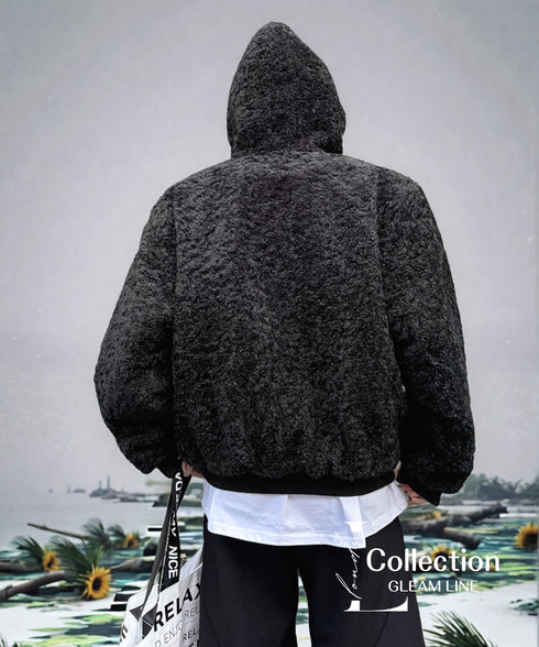 Volume Boa Zip Hoodie Coat