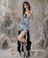 Frayed Denim Layered Dress