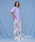 Flower Print Wide Pants