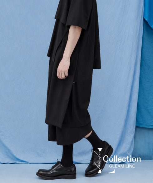 Layered Zip Block Shorts