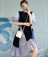 Stripe Layer Flare Dress