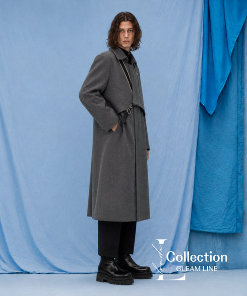 Layered Zip Long Coat