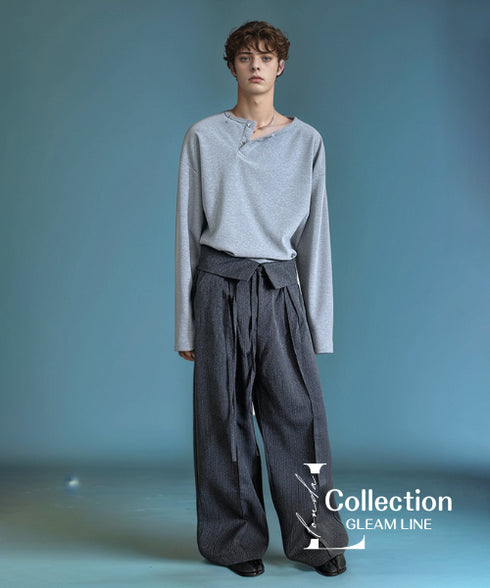 Flip-up Waist Loose Pants