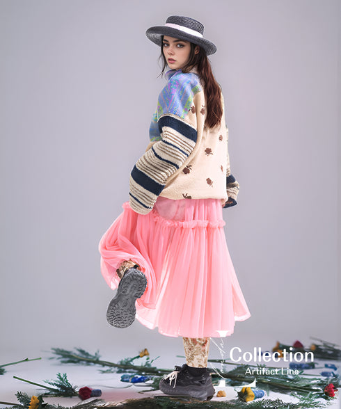 Pattern Fleece Pullover