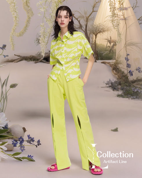 Wave Pattern Short Sleeve Shirt