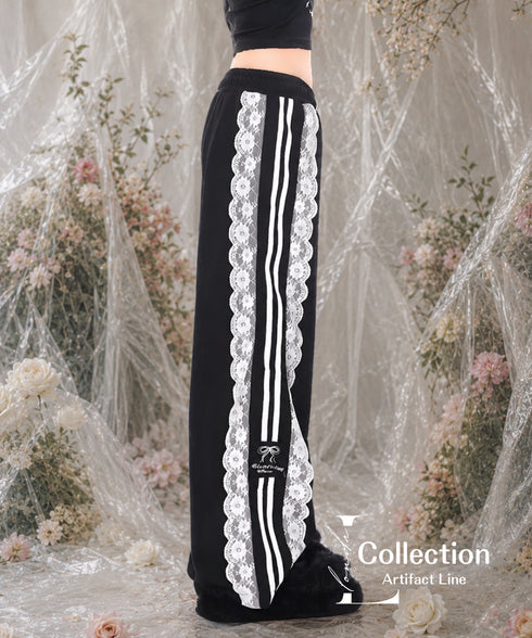 Lace Line Track Pants