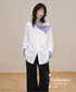 Stripe Collar Blouse