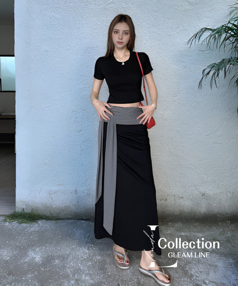 Drape Layered Top & Skirt