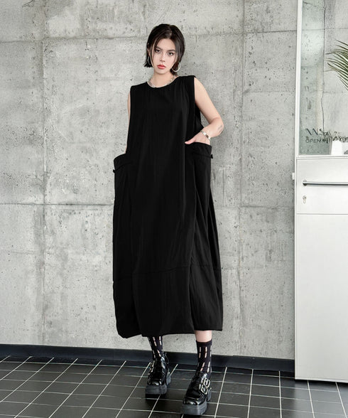 Simple Solid Sleeveless Dress