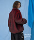 Crimson Shadow Fur Zip Coat