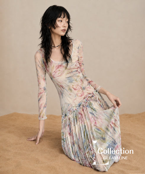 Asymmetric Mesh Dress