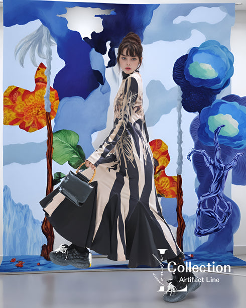 Botanical Flow Long Dress