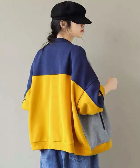 Blocking Zip Sweatshirt