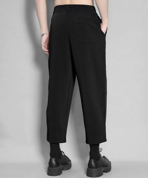 Two-tone Cropped Pants