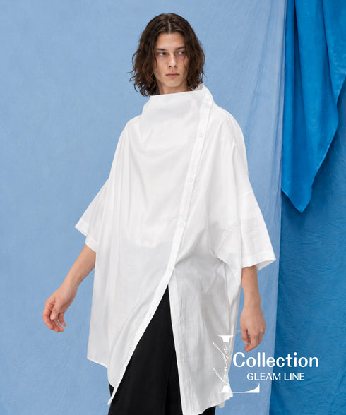 Side Button High Neck Shirt
