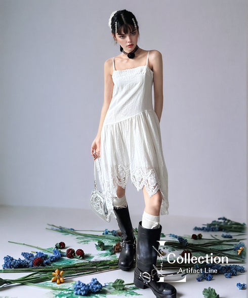 Gathered Hood Panel Dress