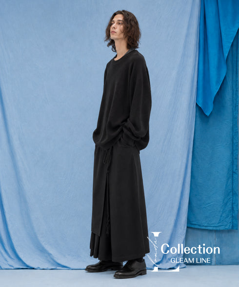 Layered Irregular Wide Pants