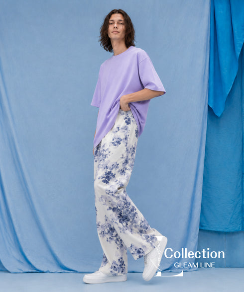 Flower Print Wide Pants