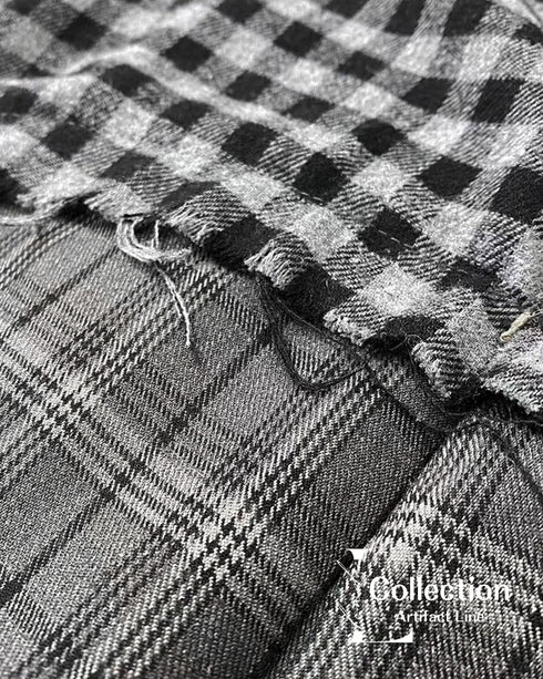 Layered Checkered Drape Skirt