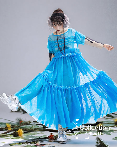 Tulle Frill Mesh Dress