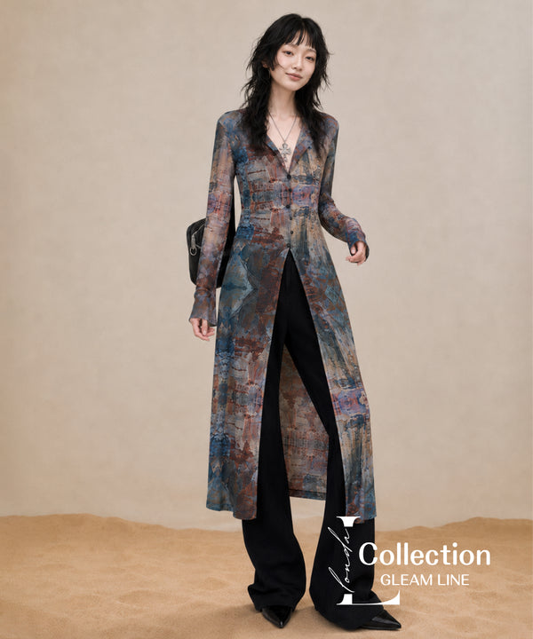 Retro Print Cardigan