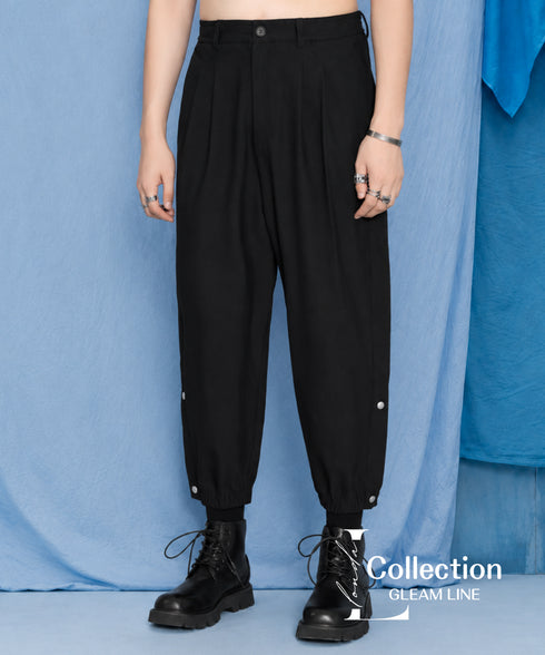 Side Button Tapered Pants