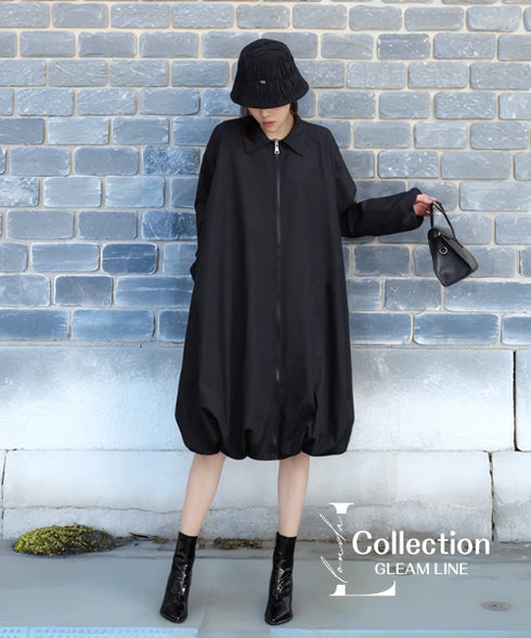 Zip-up Balloon Dress