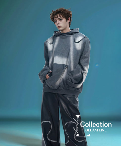 Tie-dye Shoulder Pad Hoodie