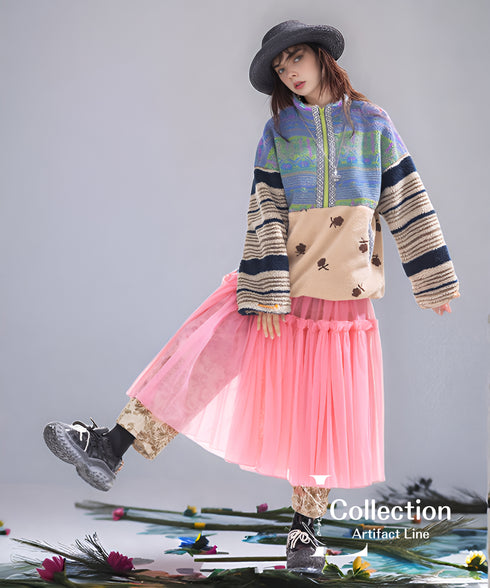 Pattern Fleece Pullover