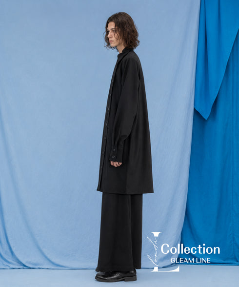 Diagonal Button Loose Long Shirt