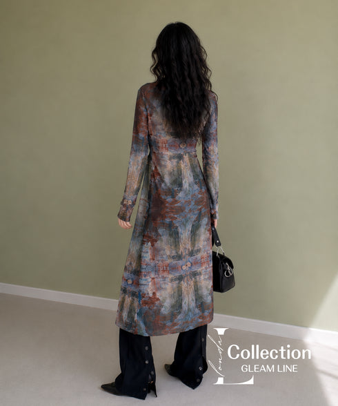 Retro Print Cardigan