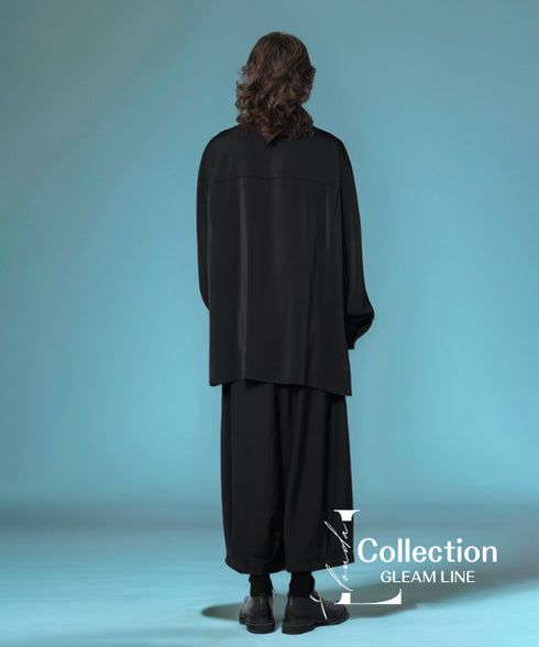 Gathered Wide Cropped Pants