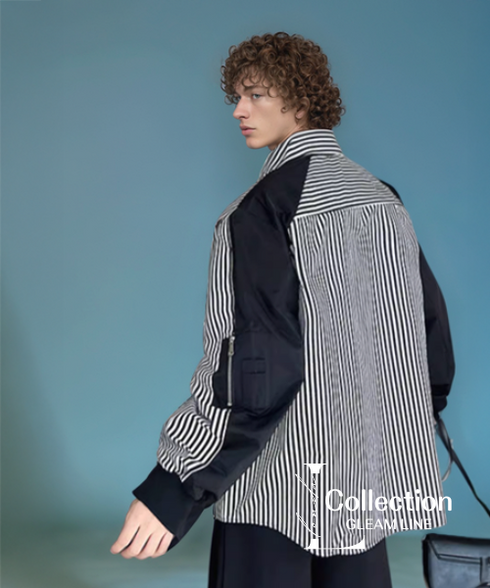 Line Break Contrast Shirt