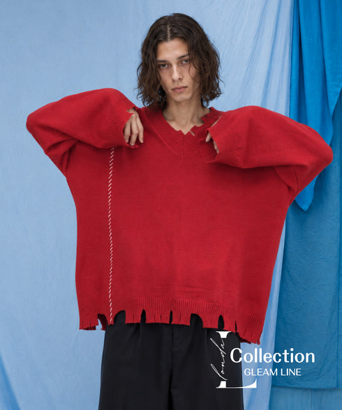 Irregular Hole Sweater