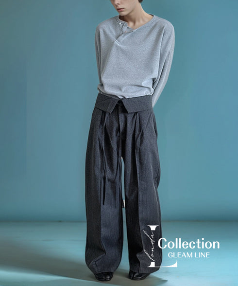 Flip-up Waist Loose Pants