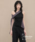 Twist Shoulder Drape Top