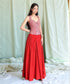 Check Corset Flare Dress