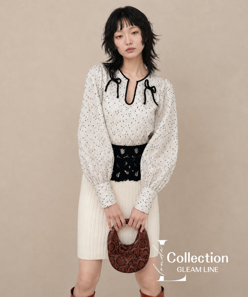 Contrast Peplum Top