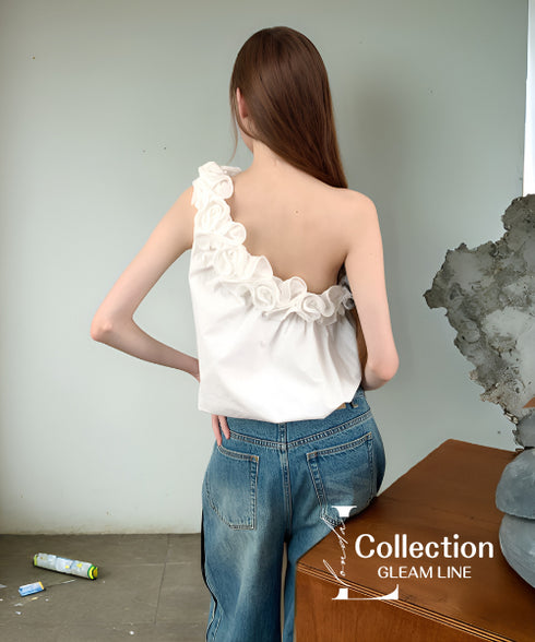 Floral Twist One Shoulder Top