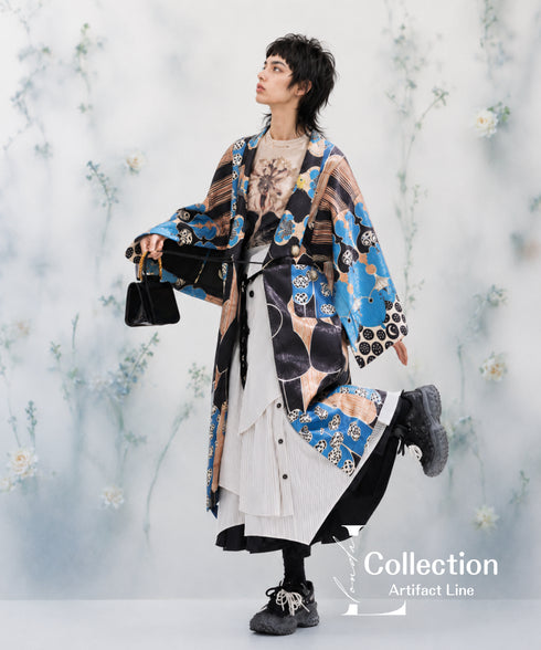 Graphic Pattern Kimono Jacket