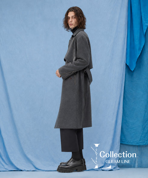 Layered Zip Long Coat