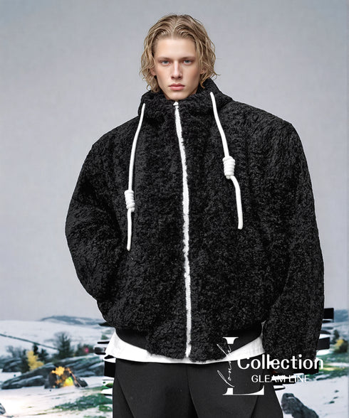 Volume Boa Zip Hoodie Coat