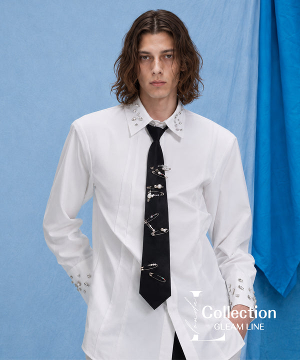 Pearl Pin Lazy Tie
