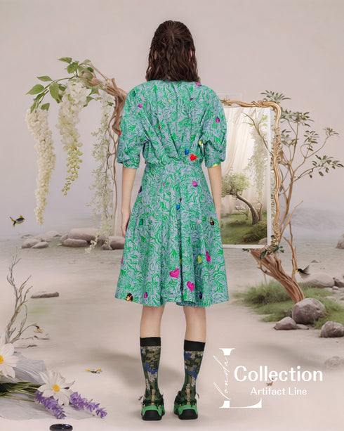 Heart Pattern Jungle Dress