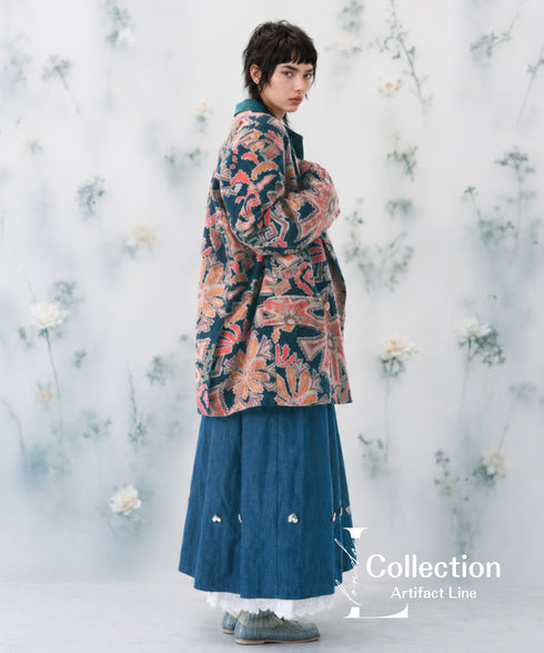 Floral Pattern Corduroy Jacket